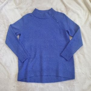 TALBOTS RAGLAN FUNNEL NECK PULLOVER SWEATER PETITE SMALL